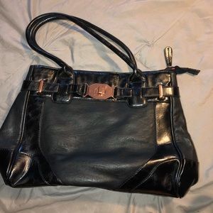 Black leather Aldo purse.